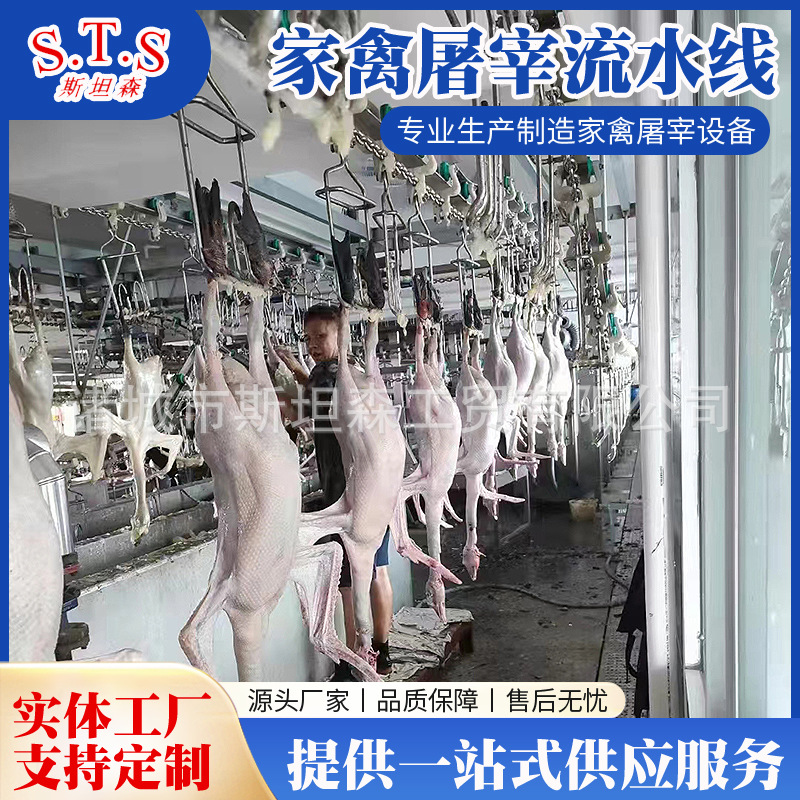 鸡鸭鹅宰杀流水线改建安装 诸城明顺家禽屠宰设备厂家 鸡鸭宰杀线