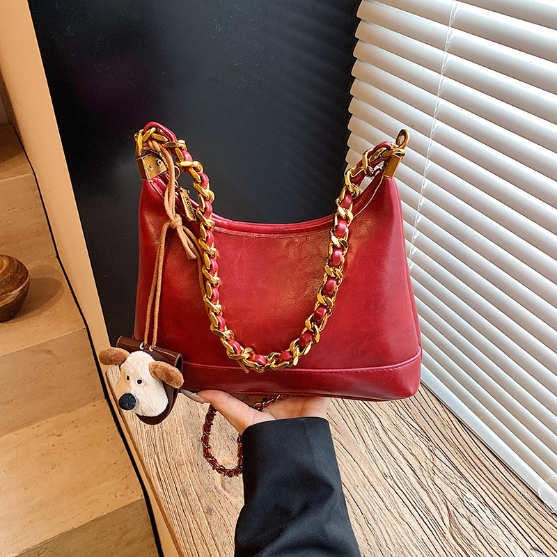 新款高级感小包包女时尚链条饺子包小众设计单肩斜挎女包厂家批发|undefined