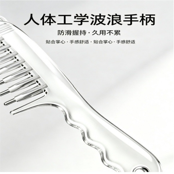 Crystal Scalp Massage Comb with Roller Ball Applicator Manual Head Massage Tool for Essential Oil Hair Care 31g preparation