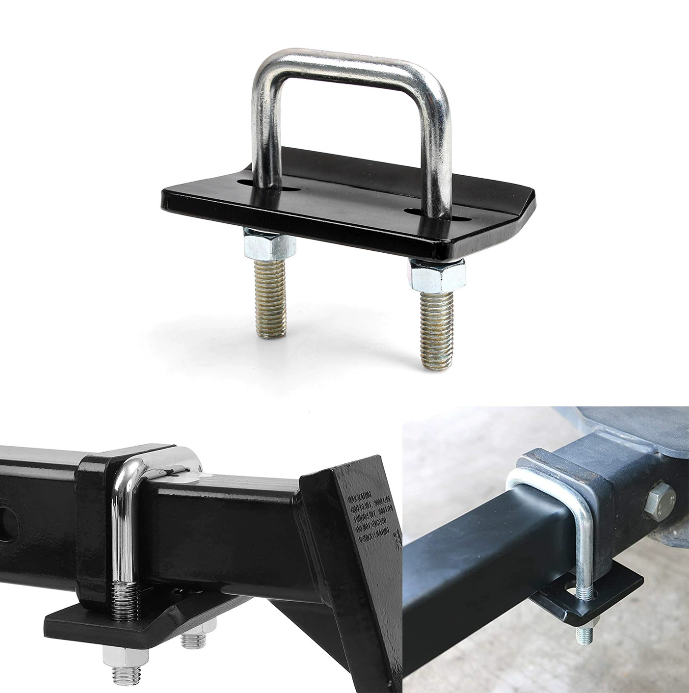 Аксессуары для тюнинга автомобилей: 1,25-дюймовый и 2-дюймовый квадратный фиксатор для прицепа, антивибрационный, антискользящий, с защитой от ослабления