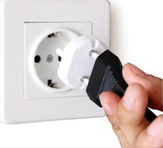 欧标圆脚2相2脚2孔防触电儿童电源插座保护盖 国内外通用