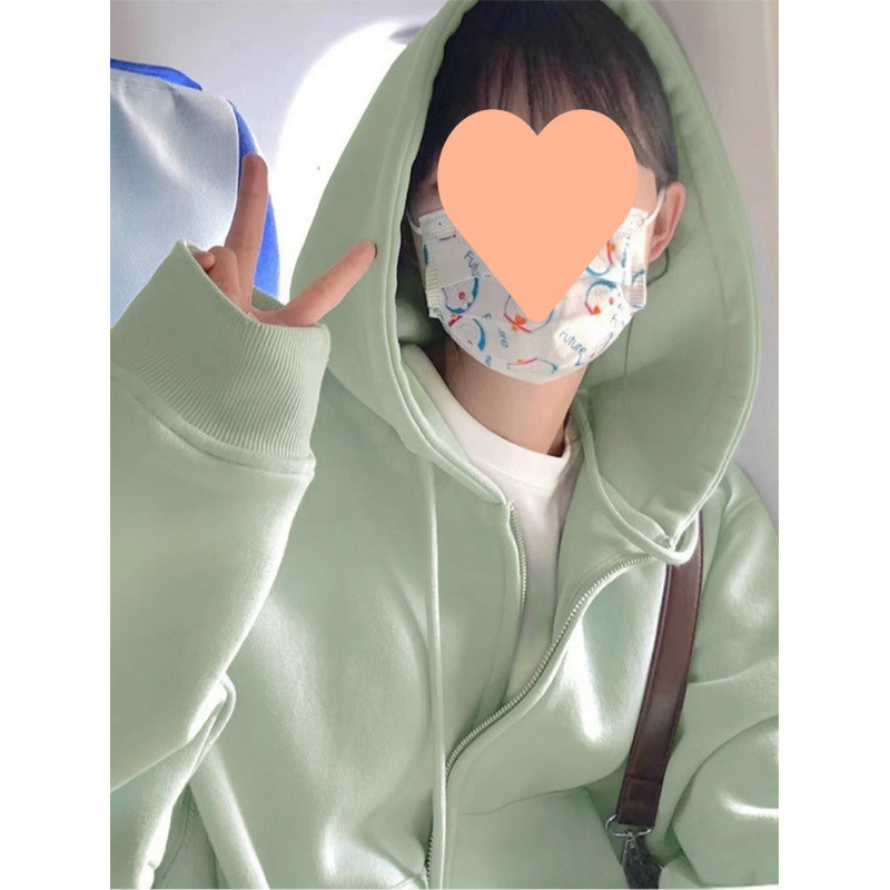 多巴胺卫衣外套女春秋开衫慵懒风拉链休闲上衣2025新爆款运动套装|undefined
