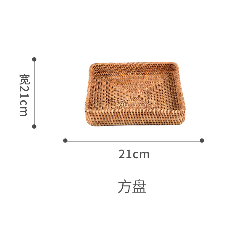 Cestas de almacenamiento de caña artesanal vietnamita, cestas de almacenamiento de frutas, cestas de almacenamiento de pan, cestas de almacenamiento de escritorio para el hogar, sala de estar