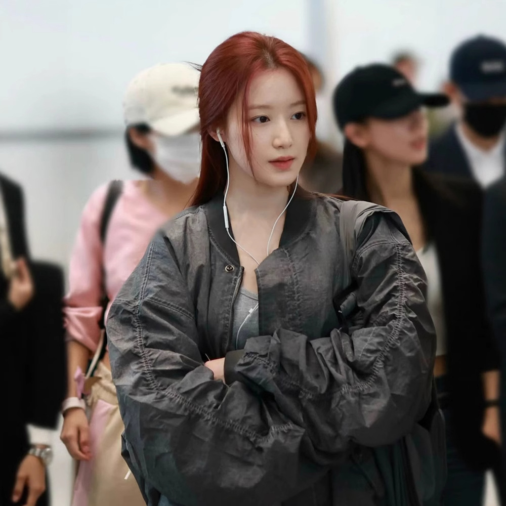 In-Stock Ye Shuhua Style Washed Pilot Jacket Loose Women's 2025 Autumn Baseball Collar Vintage Zipper Coat