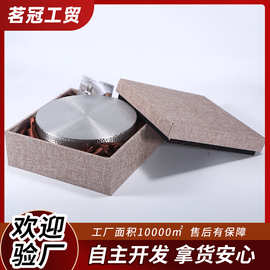 茗冠锡制茶叶罐纯手绘密封储物罐装茶饼便携商务礼品茶具批发