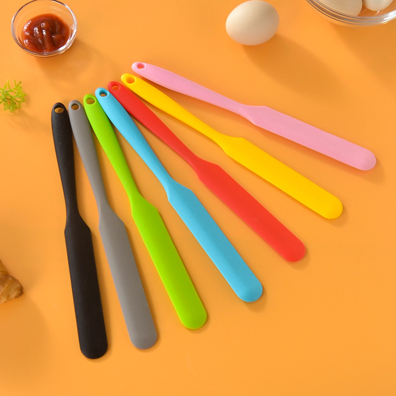 Silicone spatula all-inclusive one-piece cake small long smear knife jam cheese butter salad mixing kisser