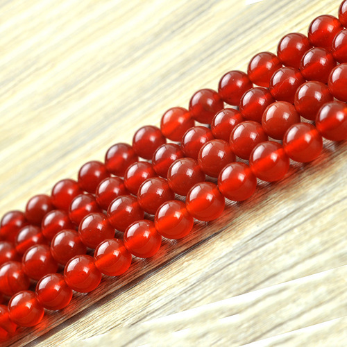 Natural AA grade red agate loose beads round beads agate long beaded semi-finished handmade diy jewelry accessories beads