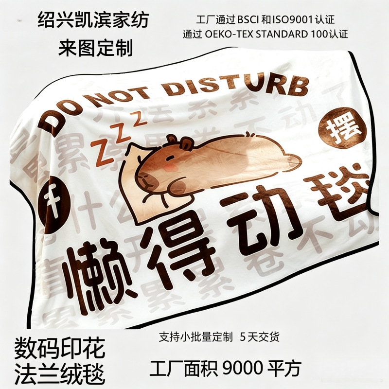 Customized Flannel Digital Printed Blanket Cartoon Anime Throw Blanket Heat Transfer Milk Coral Velvet Gift Blanket