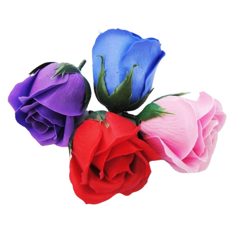 Suministros del fabricante al por mayor 520 Día de San Valentín chino jabón grueso de tres capas flor de agua jabón DIY cabeza de rosa