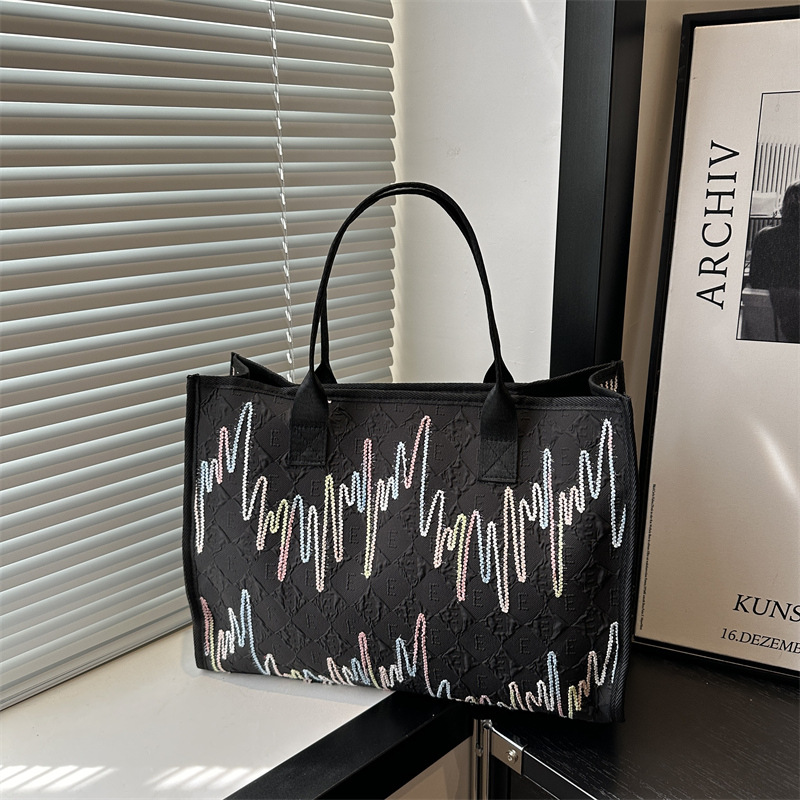 Bolsa de tela de gran capacidad para mujeres 2024 bolsas de compras de mano de dibujos animados japoneses bolsas de viaje bolsas de mamá