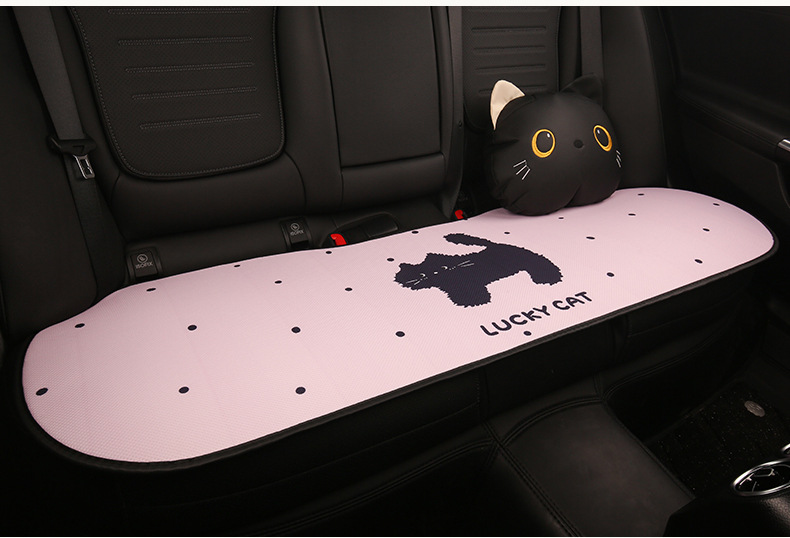 Car Seat Cushion, Universal Breathable Seat Cover for All Seasons, Female Seat Cover, Summer Gel Pad, Rear Single Piece Cartoon Cooling Pad