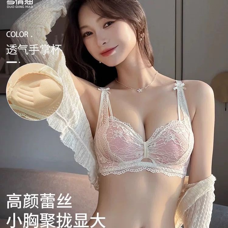 Ventas directas de fábrica comercio electrónico transfronterizo Sudeste de Asia Vietnam Tailandia damas burbujas encaje pecho pequeño recogido sujetador Tovin