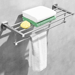 304 stainless steel towel rack bathroom square bathroom towel rod bath towel rack bathroom toilet towel hanger