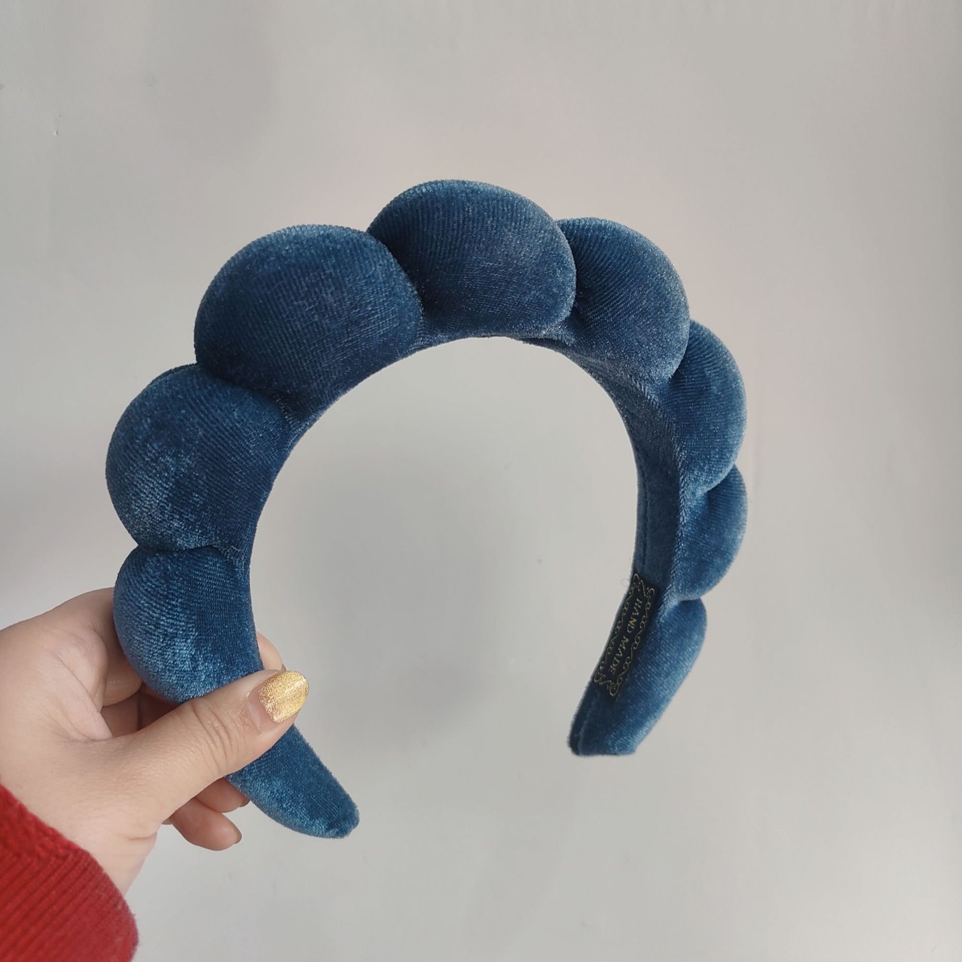 Diadema de Esponja tipo Nube de Tela para Lavado de Cara