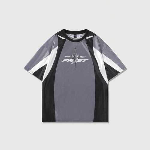 Summer New Hot Selling 3D Digital Printing Men's Casual Fashion Trend Brand Letter T-Shirt