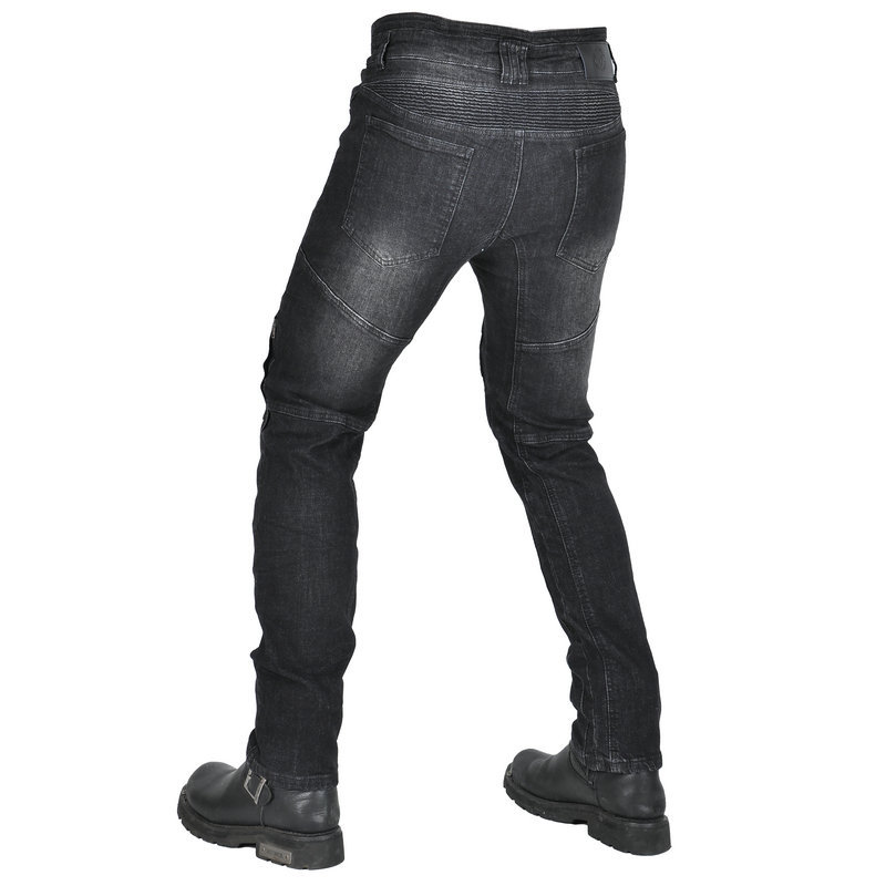 VOLERO Volum Gong motocicleta jeans hombres y mujeres de la motocicleta Racing casual straight cintura alta estiramiento ciclismo Pantalones