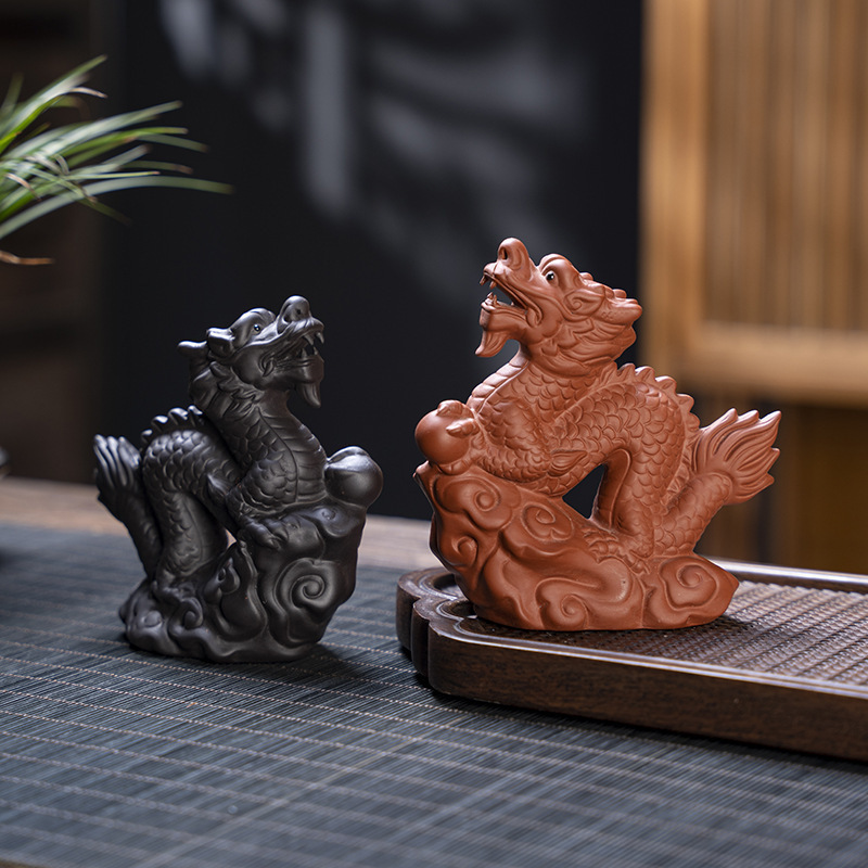 新しい紫砂十二支茶ペット、オフィスで育てることができるキュートでクリエイティブなミニセラミックオーナメント|undefined