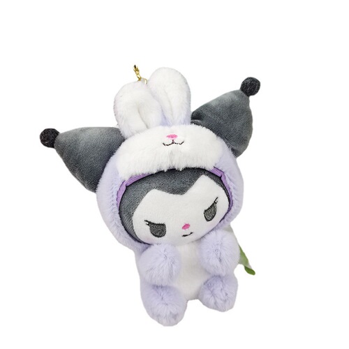 Japanese Sanrio Transformation Rabbit Scent Plush Toy School Bag Pendant Cute Baby Rabbit Doll Keychain Doll
