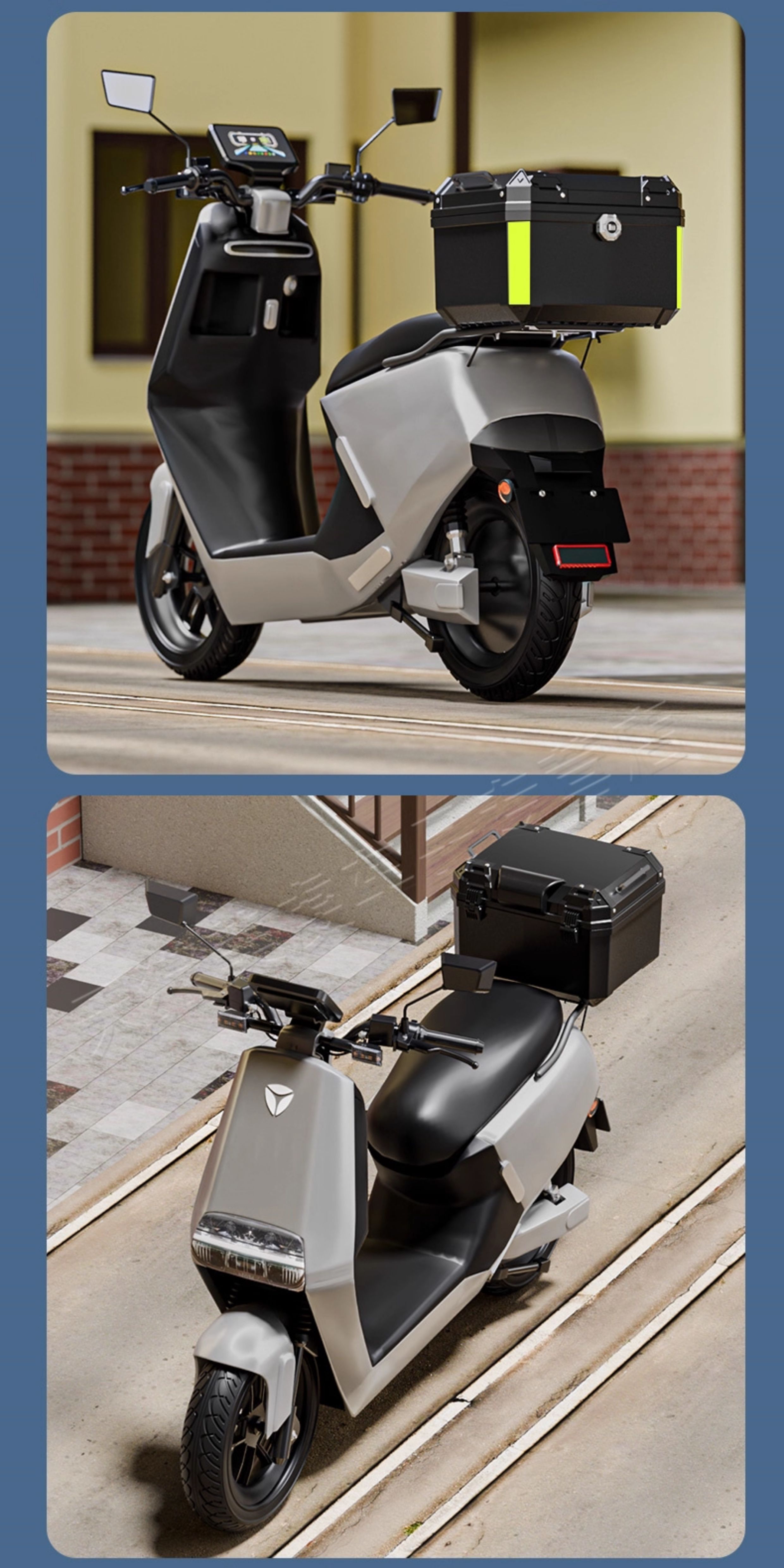 Universal Large-Capacity Trunk for Electric Vehicles, Suitable for Yadea, Aima, and Luyuan Electric Bikes, Extra-Large Motorcycle Rear Trunk
