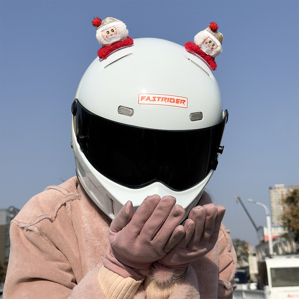Helmet Decoration Santa Claus Ears Electric Motorcycle Ski Plush Accessories