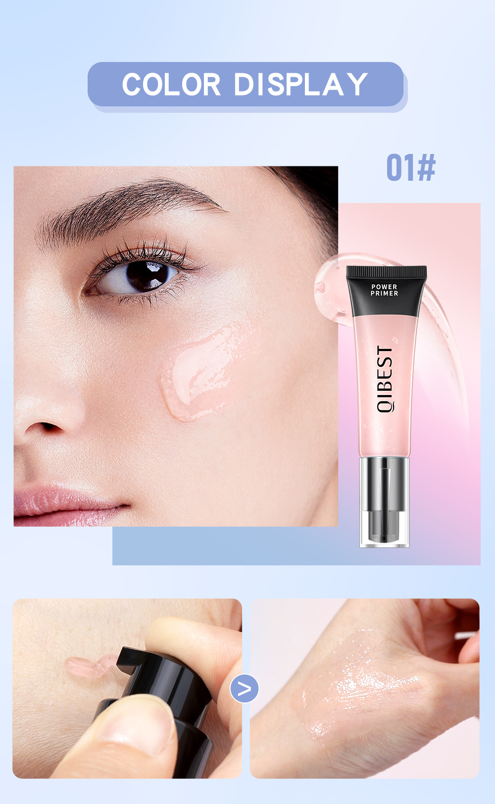 QiBest Pre-Makeup Gel Moisturizing Pore-Invisible Base Gel Pre-Makeup Base Cream Pre-Makeup Gel Cross-border undefined