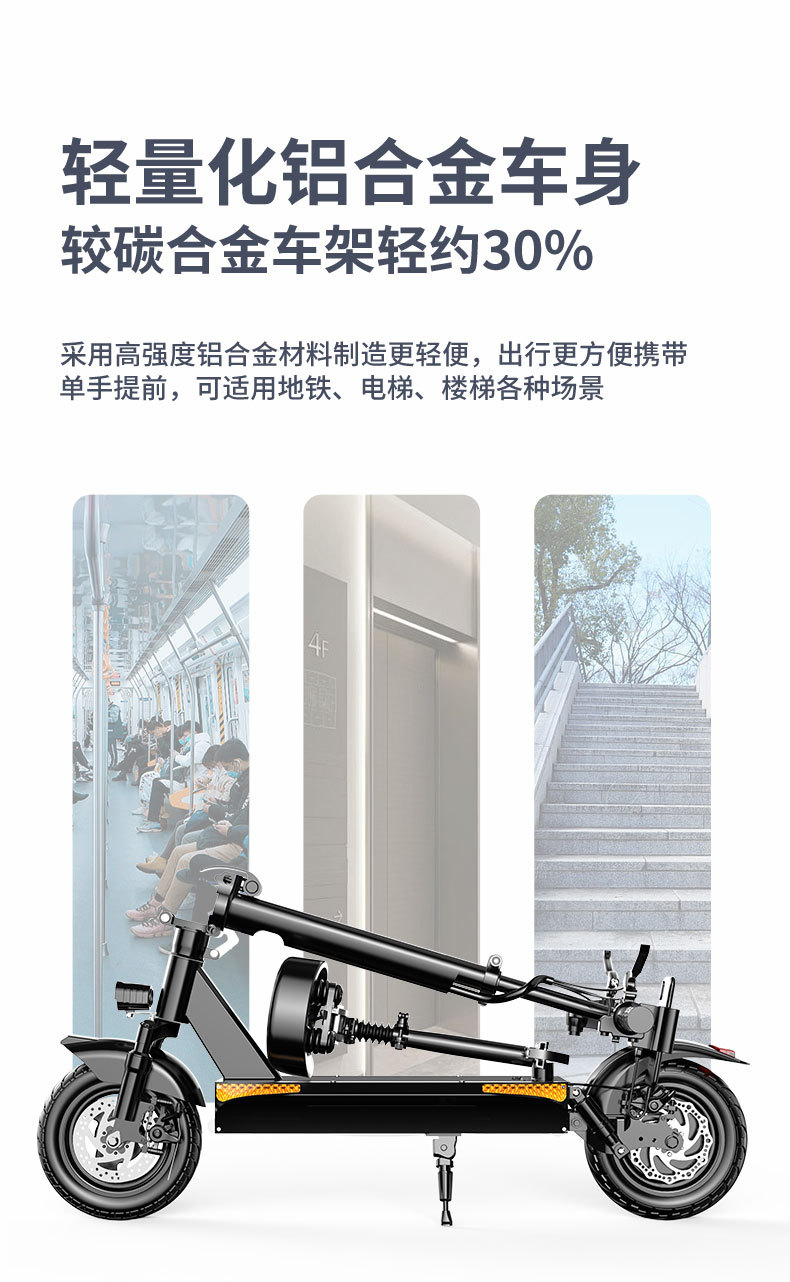 Folding Electric Scooter Ride Two-wheeled Electric Small Car for Adult Portable Battery Car