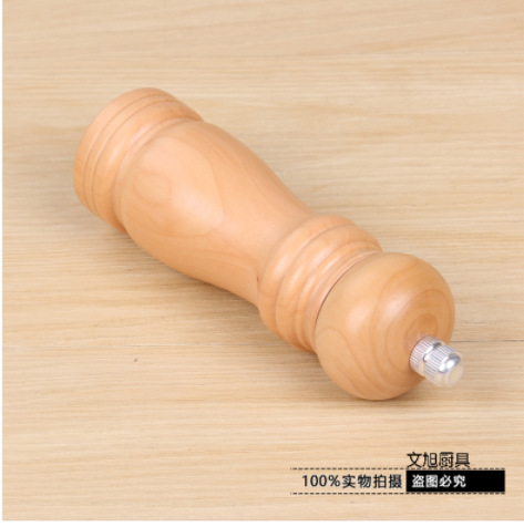 Molinillo de pimienta manual molinillo de madera pimienta condimento moler botella de polvo restaurante comida occidental cocina condimento color madera