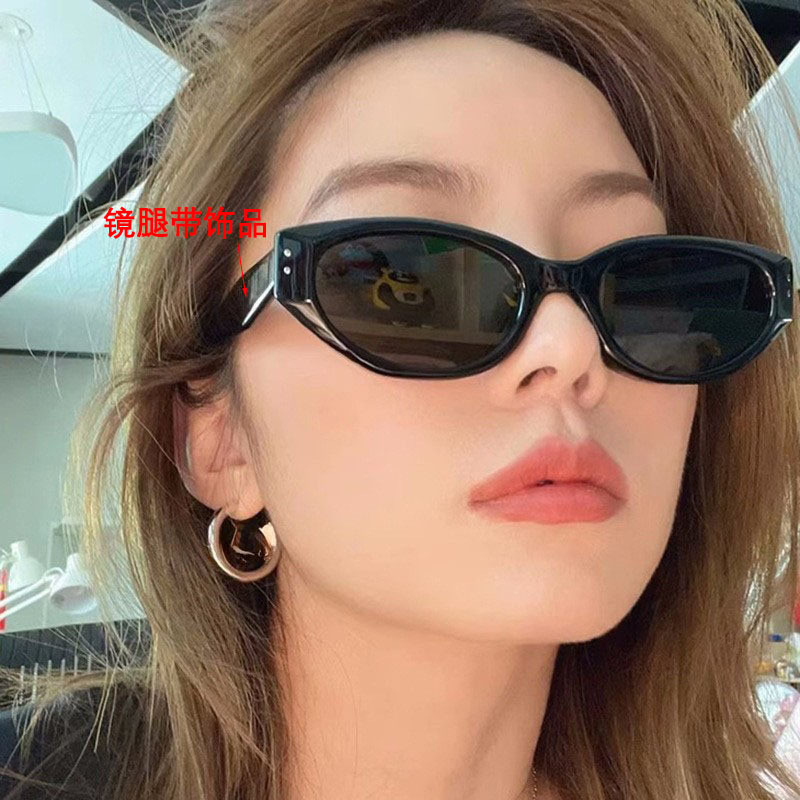墨镜高级感显脸小防紫外线大框复古猫眼百搭眼镜时尚新款太阳镜G