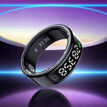 跨境新款R11C智能戒指心率血氧睡眠健康监测带显示屏计步智能指环