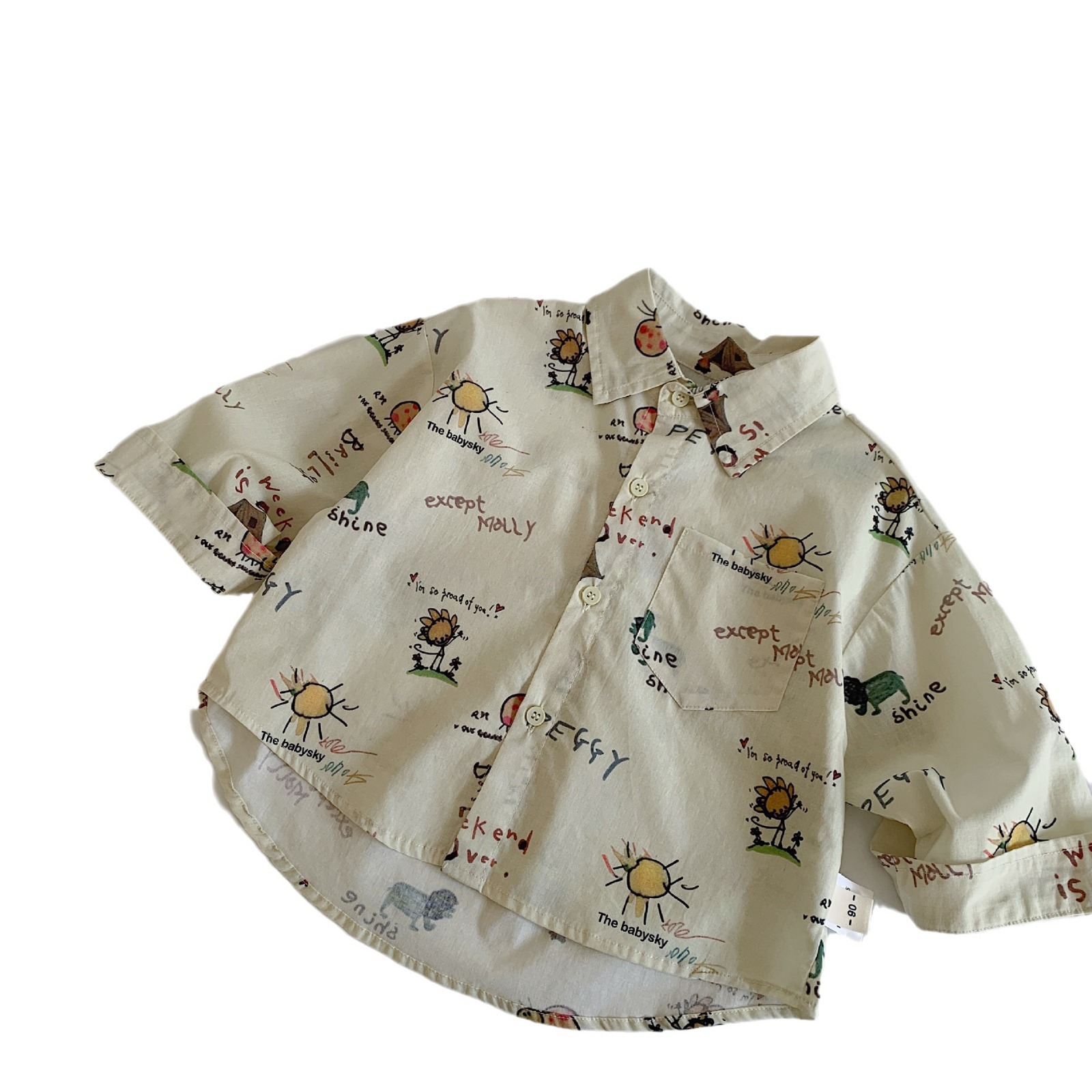 Camisas de niños Mai Bao 2025 primavera nuevo niño guapo y elegante niño con solapa camisa de algodón de manga larga