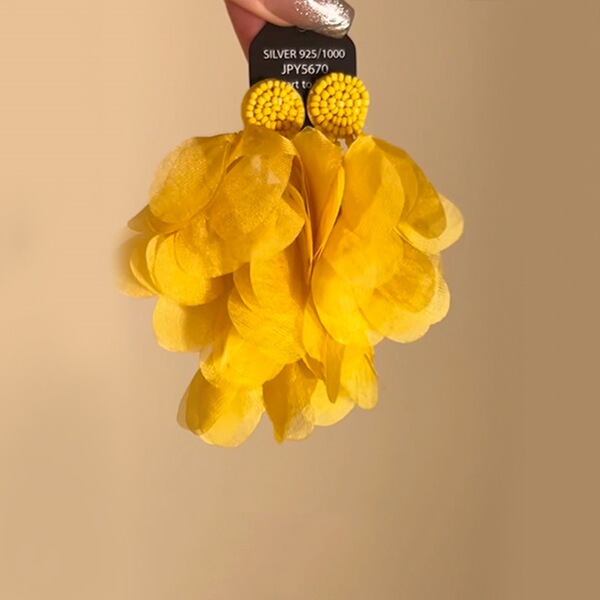 Yellow earrings
