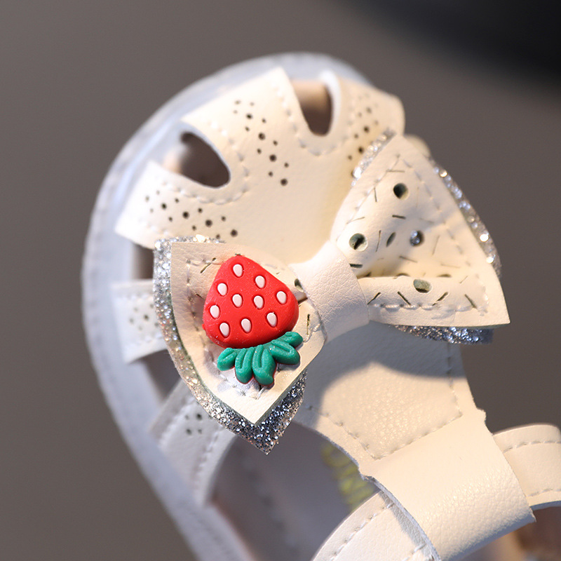 Sommar 0-1-2 år gamla babysandaler, Princess Soft Sole Promenader Halkfria flickskor för barn, spädbarnsskor_voghion.com