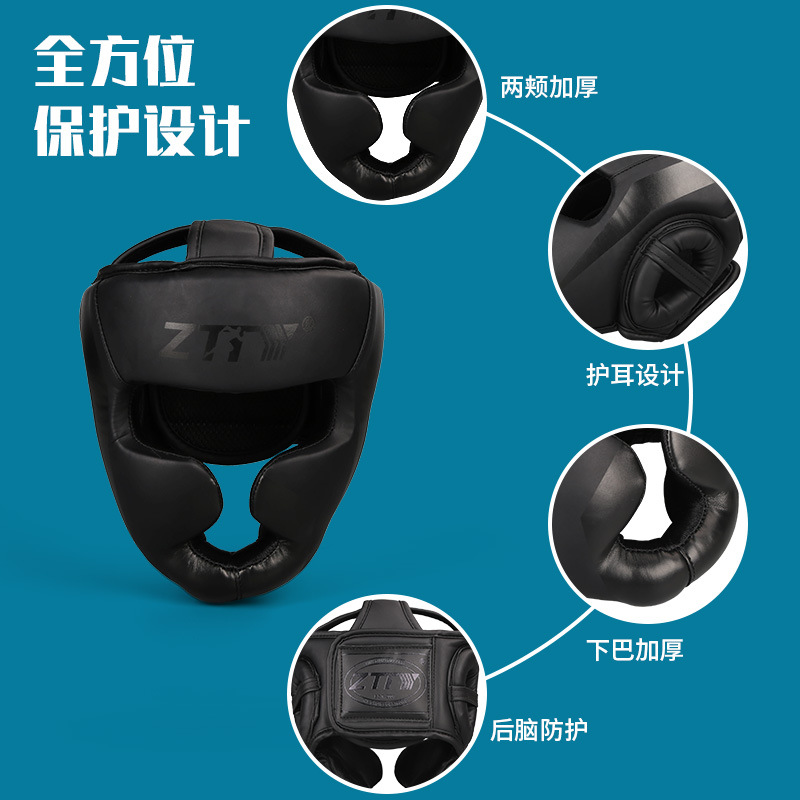 ZTTY Boxing Head Protector al por mayor Fighting Head Protector de cara de mono Fighting Sanda Training Casco engrosado