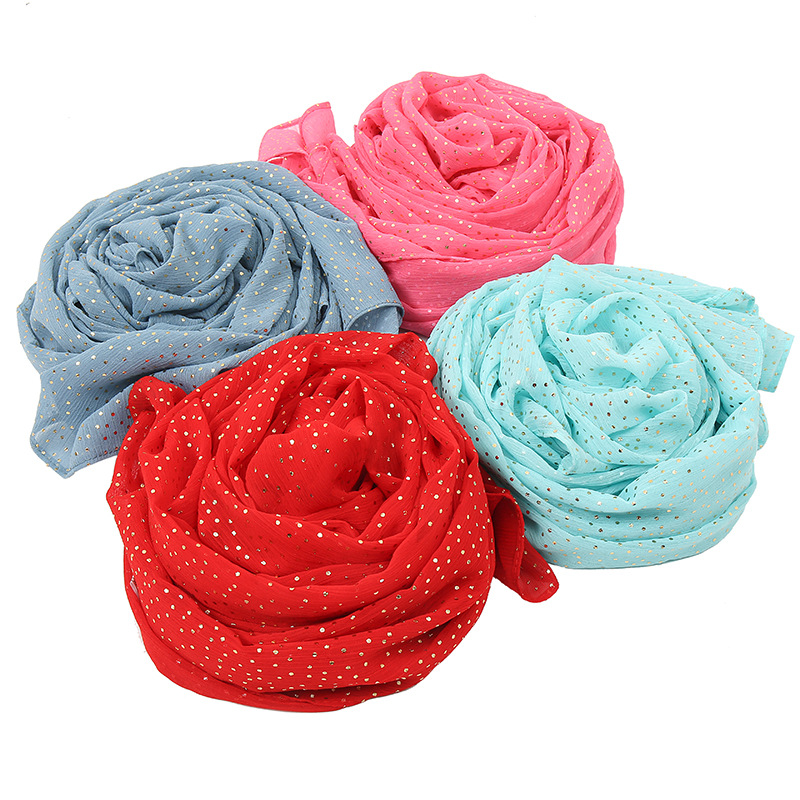 2022 Pearl Chiffon Gilding Dot lady scarf Cross border new pattern goods in stock refreshing Shawl YW140