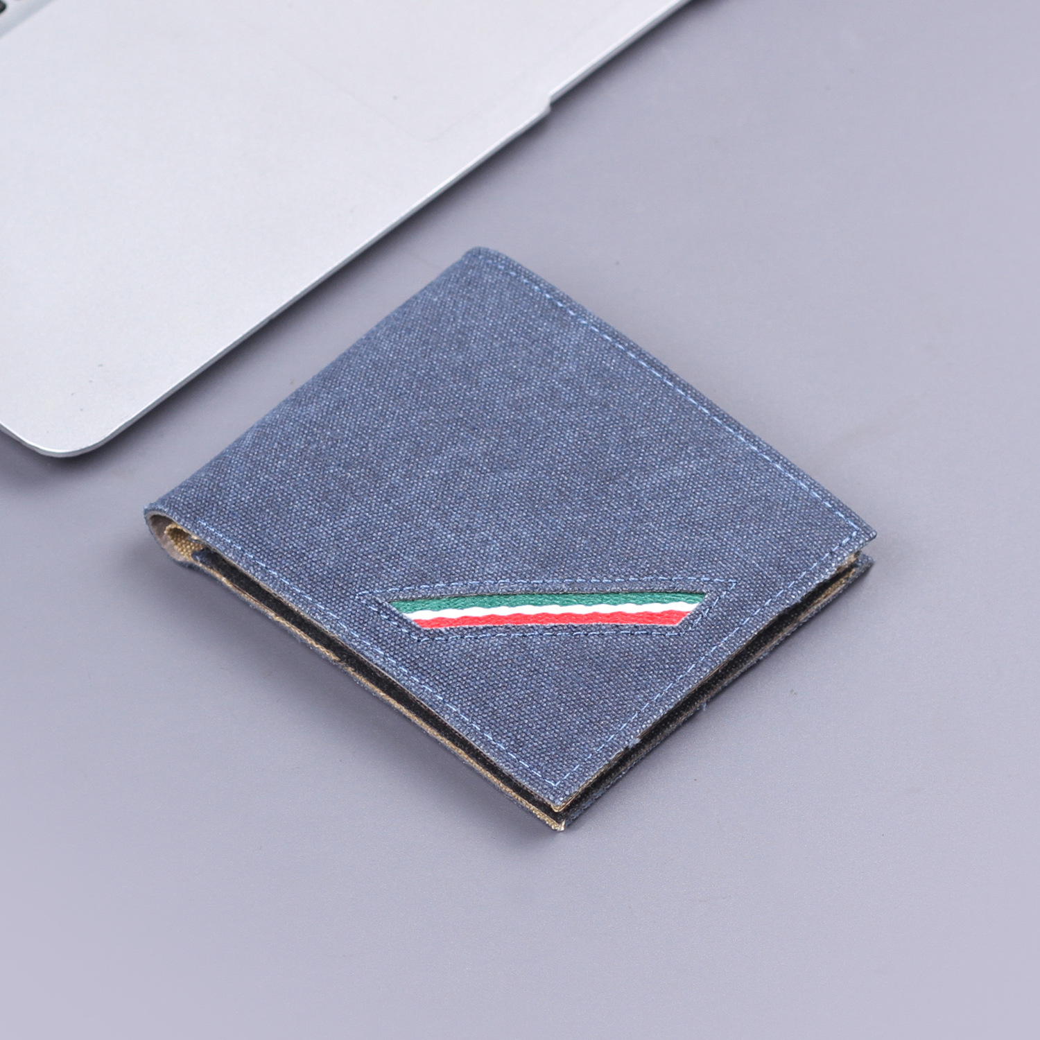 Cartera de lona corta, bolsa de tarjetas para hombres, cartera de hombres, cartera de jeans para hombres, bolsas de dólares al por mayor.