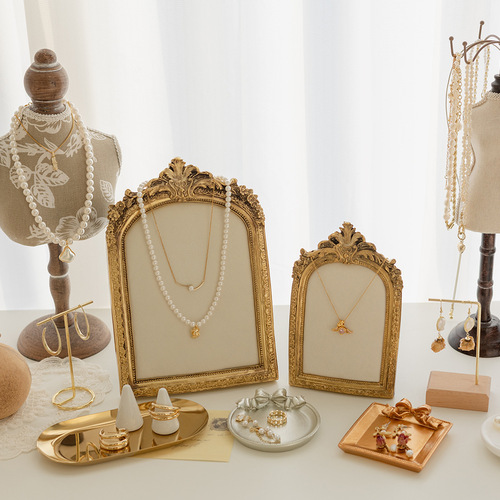 Jewelry display stand, photo frame, soft bag, necklace stand, earrings, ear stud board, jewelry display, photography props and decorations