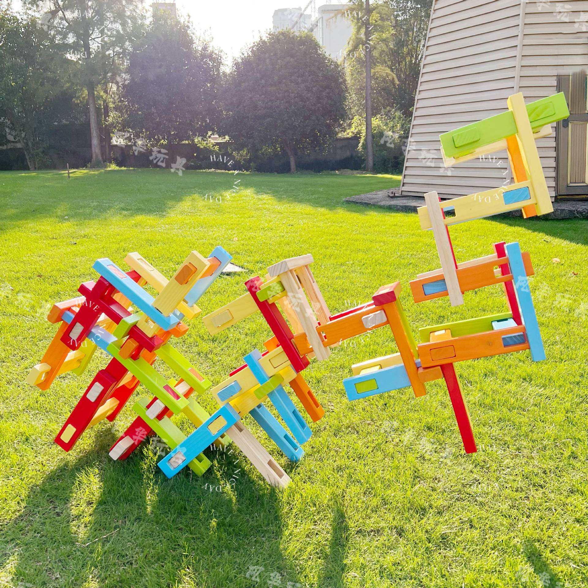 Área de construcción interior variedad modelado ensamblando bloques de construcción Kindergarten gran hebilla sólida bloques de construcción Bloqueo de color