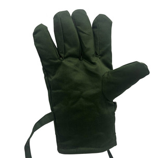 VLEN-YMST Five Finger Thickened Warm Cold-proof Gloves Wool Gloves Labor Protection Gloves Army Green