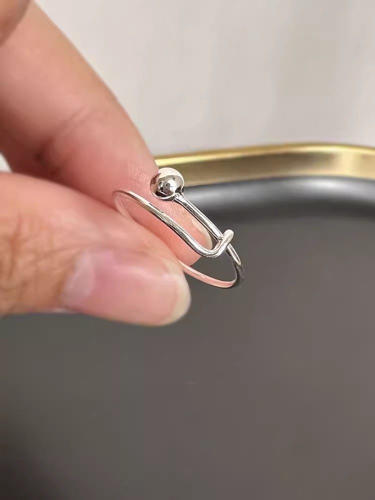 2g Weight Rings Classification Adjustable Ring Size 1 Piece Quantity Holiday, Tea Party Occasion 925 Sterling Silver Material Geometric Pattern All Seasons Season Women's Gender Elegant, Simple Style Style 1 Piece 925 Sterling Silver Geometric Rings 9