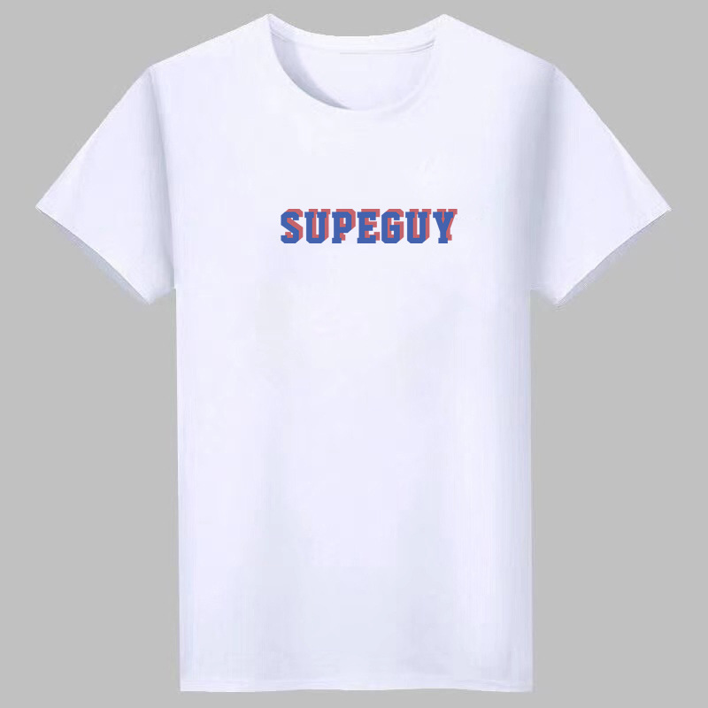 Camiseta de los hombres de verano de moda cómodo suéter estudiante superior estilo coreano slim fit manga corta todo partido simple hombres