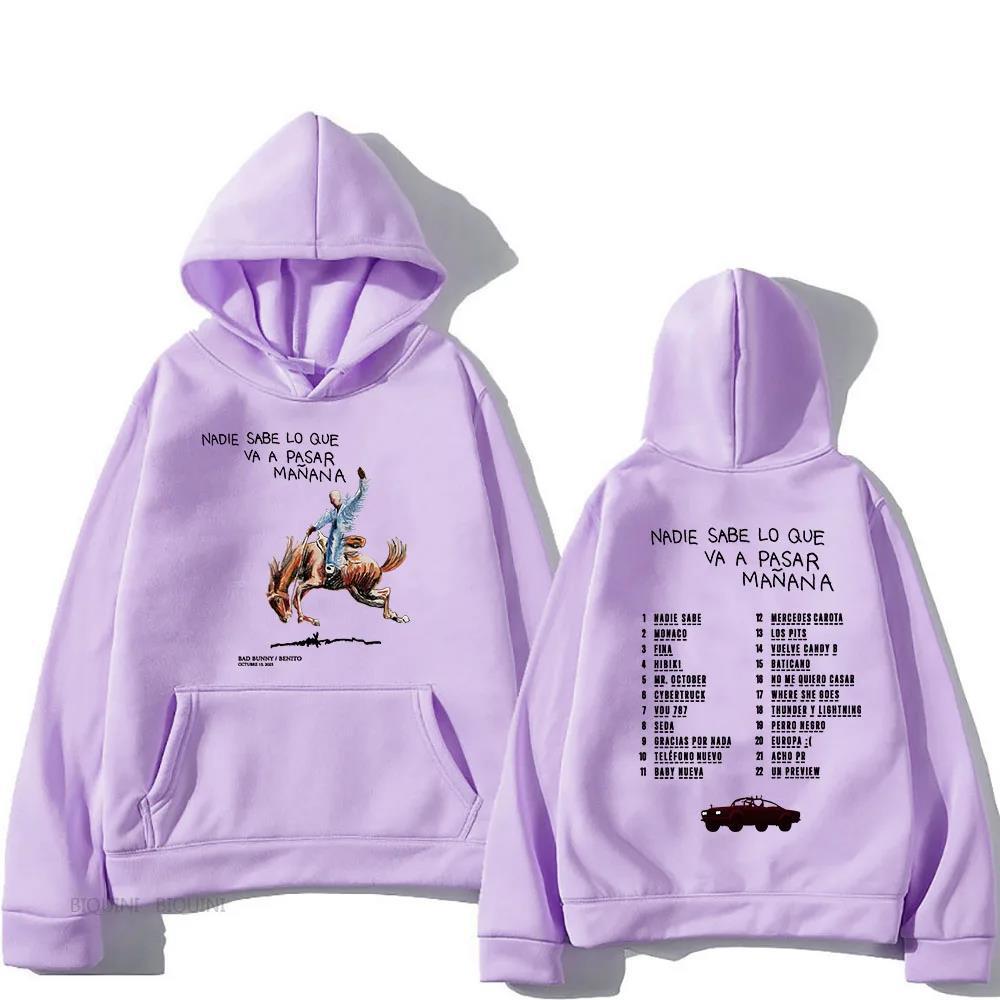 Bad Bunny RIP Hoodies Men/Women Clothing Sudaderas Album Nad