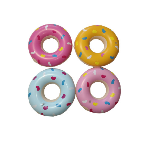 PVC Inflatable Toys Holiday Party Table Cute Decorations Beach Balls Water Toys for Parent-Child Interaction Donut