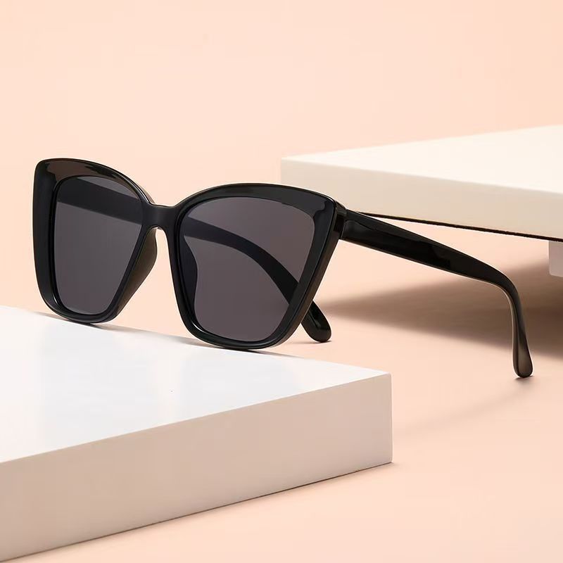 Dam solglasögon cat eye med stor båge eleganta glasögon_voghion.com