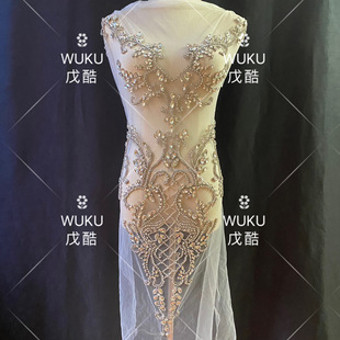 E-cool 2022 full-body 50X135cm heavy handmade large-size mesh applique MP-84
