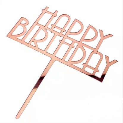 Acrylic double-layer castle cake baking decoration happy birthday cake decoration card