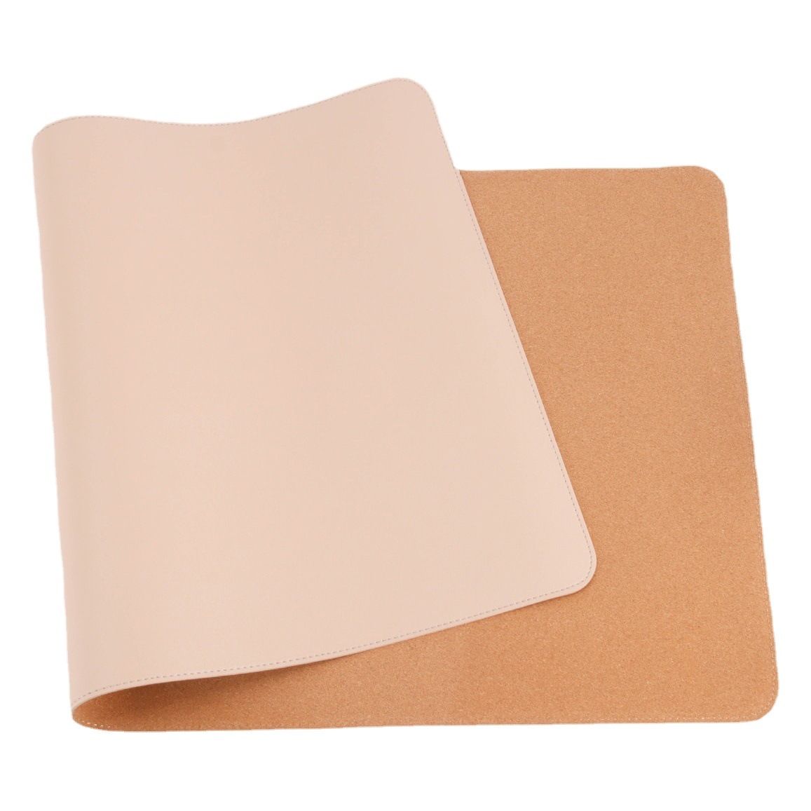 Alfombrilla de ratón de cuero de corcho, teclado de computadora portátil, escritorio de escritorio de oficina de color sólido de gran tamaño, patrón de impresión LOGO