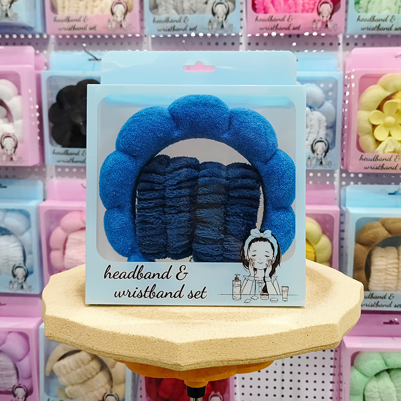 Nueva esponja de lavado de cara de Amazon, diadema de nubes, maquillaje de belleza, diadema de todo fósforo, diadema, horquilla, juego de caja de regalo