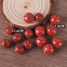 迷你篮球 创意diy钥匙扣手机链耳环项链挂件手工材料跨境树脂配件