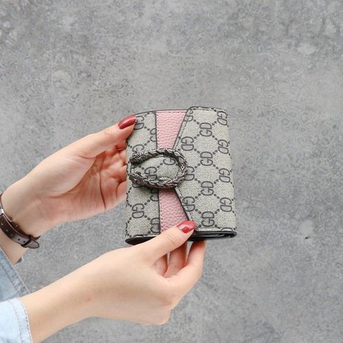 New wallet for women, Korean version, short, three-fold coin purse for female students, fashionable mini small wallet, multi-card slot card holder for women