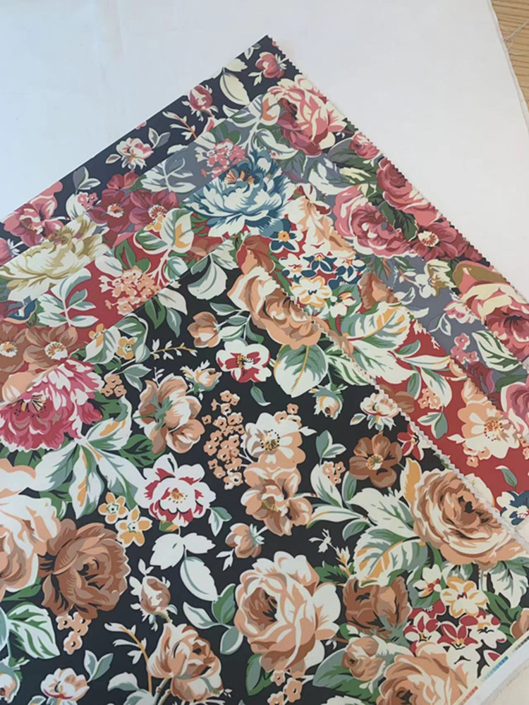 印花皮膜 防污防水 大花朵图案印花面料